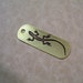 lizard etched brass keychain