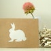 Bunny Rabbit Note Card Papercut Greeting