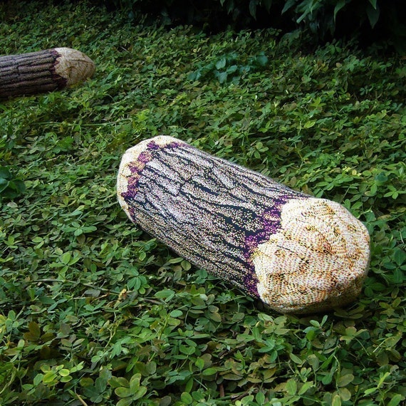 Short Cottonwood Tree Log Bolster Pillow by