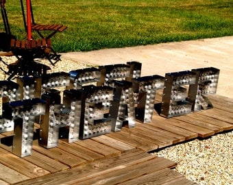 Movie THEATER Marquee Letter Light Channel Any Letter Metal Vintage Sign Industrialprice is per letter
