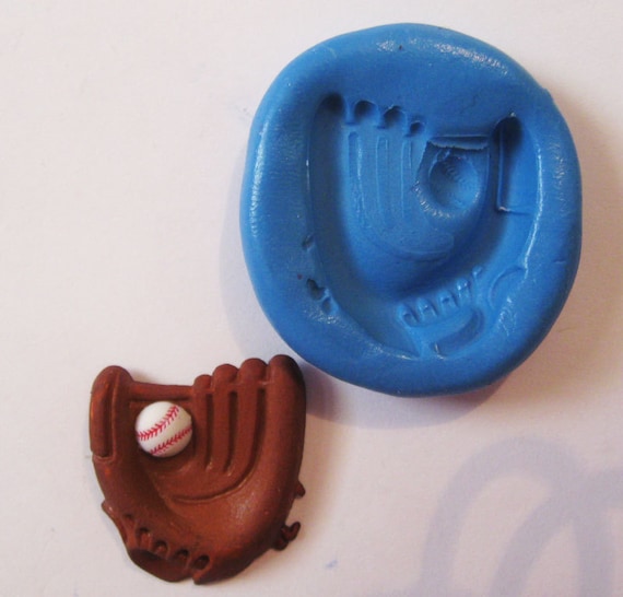 baseball glove Flexible Silicone Push Mold for Polymer clay