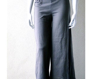 Wide leg pants with pocket, custom made PANTS, organic women's clothES