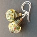 lampwork earrings encased floral beads- lily