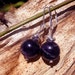 RICHARME Amethyst Stone Bead Earrings Purple Silver