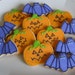 Bats and Jack O Lanterns - Halloween Decorated Cookies - 1 Dozen