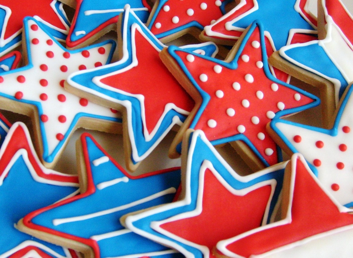 STARS and MORE STARS Decorated Cookie Favors Partriotic
