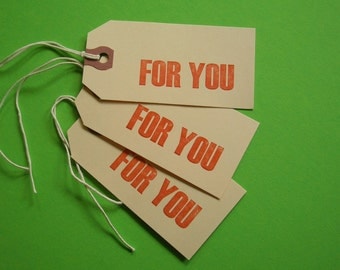 Items similar to Letterpress Gift Tags - Any Occasion Set of 8 on Etsy