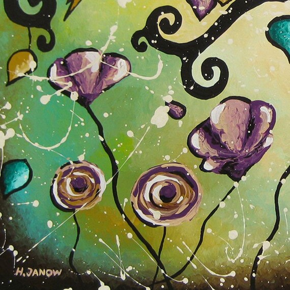 Bird Paintings Whimsical Tree Art