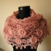 Pink Rose Triangle Shawl