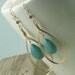 Golden Wire Wrapped and Turquoise Earrings