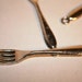 Fork Charms, Utensils, Silverware, Dinnerware, Eat, Foodie, Silver Pewter, 10 Pieces