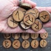 Medium Sized, Natural - English Oak - Wood Rune Set with FREE Matching Solar Talisman.