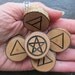 Natural Wood Element Symbols - Hazel - Portable Altar.