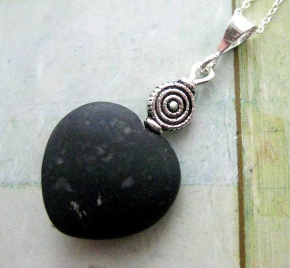 Irish Jewelry. Kilkenny Marble Pendant. Rare Black Stone