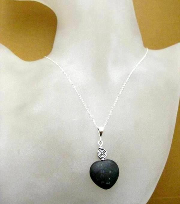 Irish Jewelry. Kilkenny Marble Pendant. Rare Black Stone