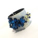 Wedding leather bracelet with flowers
