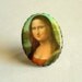 RESERVED Large Mona Lisa Ring Huge Vintage Cameo Statement Ring Adjustable