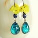 Turquoise Lagoon Glass Earrings Vintage Domed Jewels Nail Polish Jewelry Aqua Lime