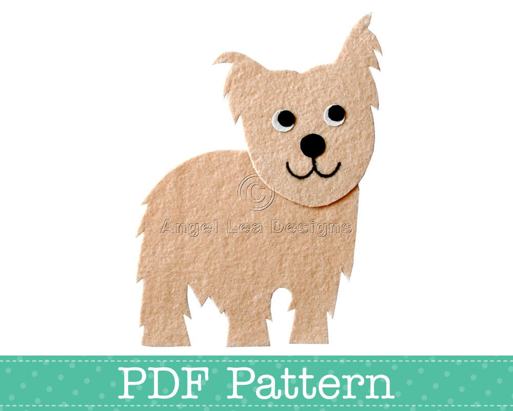 Yorkie Applique Template Yorkshire Terrier Dog DIY
