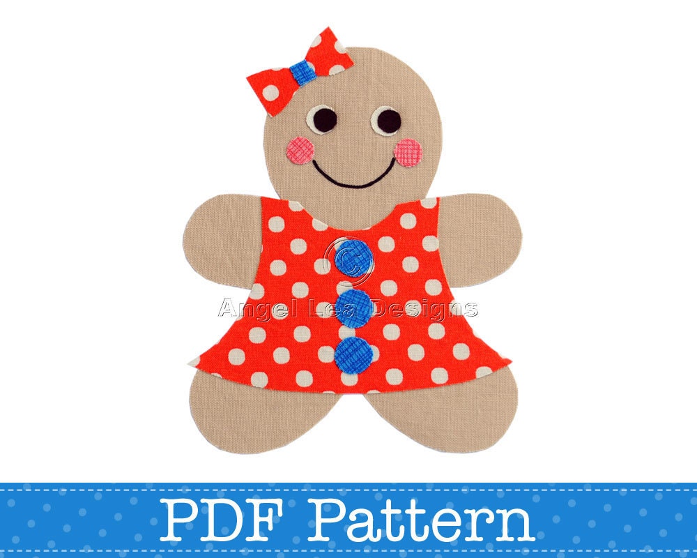 Gingerbread Girl Applique Template Make Your Own