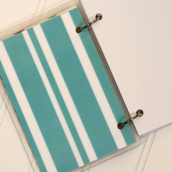 SALE 4 x 6 Index Card or Note Card Binder Big Green Circle