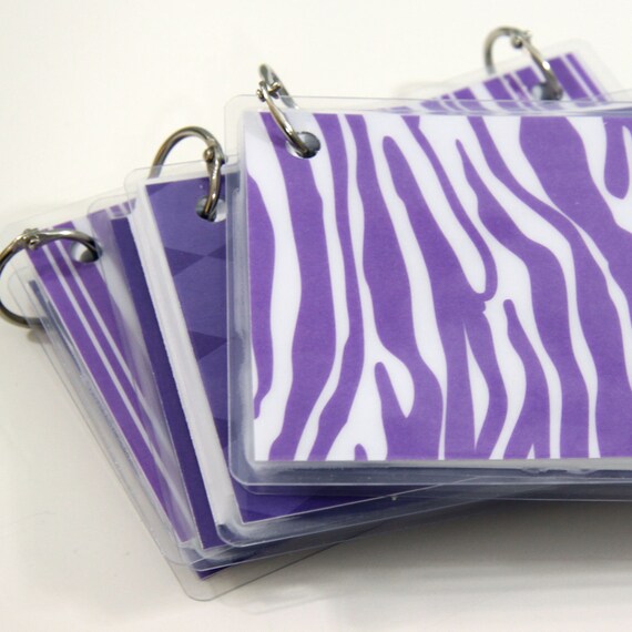 3 x 5 Index Card or Note Card Binder Set of Four Pretty