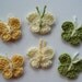 Crocheted Butterflies - Green Sheen, Soft Sunshine and Natural