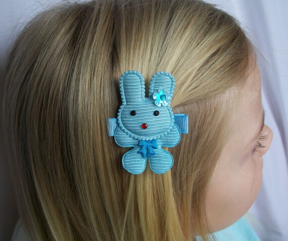 sweet blue baby bunny hair clip sweet blue baby bunny hair clip