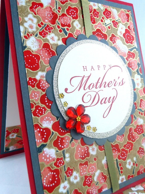 Happy Mother's Day card featuring Japanese Cherry blossoms