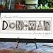 Personalized Name Frame Print (10x20) unframed - personalized wedding gift, wedding reception decoration, last name, personalized home decor