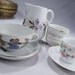 Forget Me Not Cup, Cream Pitcher, 2 Cups and Saucers, ALL Anitque