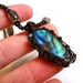 boho LABRADORITE macrame Necklace- shaman healing crystal bohemian ethereal- Stone of TRANSFORMATION