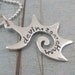 WAVES of LOVE - Sterling Silver Charm Necklace - Personalized Necklace - Hand Stamped Necklace