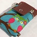 Droid iPhone iPod iTouch cellphone CASE Padded with Flap Closure and POCKETS - Night Owls