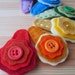 little rainbow flower barrettes