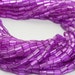 5x3mm Transparent Fuchsia Silver Lined Czech Glass Baby Pillow Bead Strand (C15)