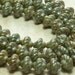 LIMITED 12x10mm Opaque Green Lumi Picasso Vintage German Saturn Glass Beads (B202)