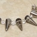 17x7mm Platinum Czech Glass Bohemian Spike Beads