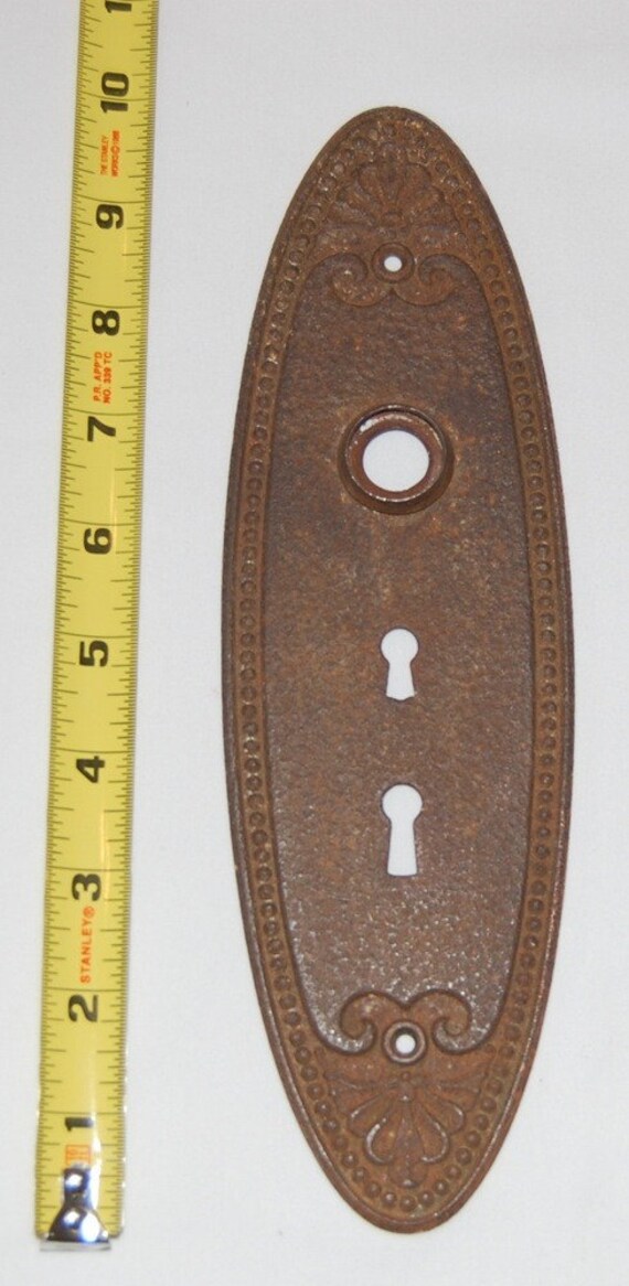 Vintage Brass Door Knob Plate OVAL big by ilovevintagestuff