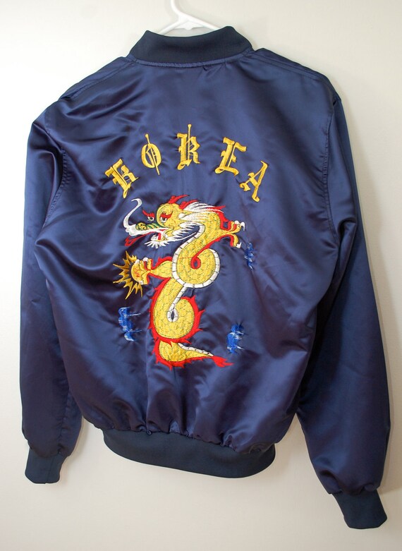 VIntage KOREA War Tour Souvenir Satin Jacket