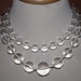 Vintage Necklace, 2-Strand Clear Lucite Beads Necklace and Matching Earrings, 1950's