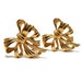 Givenchy Bow Earrings, Couture French Designer, Vintage 1980s Givenchy Paris Jewelry, High Fashion Holiday Earrings Christmas Gold Gift Bows