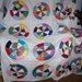 Clearance Sale - Quilt Top - Appliqued Colorful Wagon Wheels