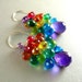 Colorful Amethyst, Quartz and Topaz Sterling Cluster Earrings - Over The Rainbow