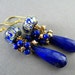 Lapis Lazuli and Lampwork Bead Earrings