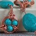 FREE SHIPPING Turquoise bird's nest earrings