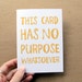 oops clearance sale . funny no purpose card for all occasions . choose your color