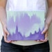 original canvas painting . 8x10 abstract art in lavender, purple, and mint ombre