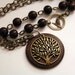 Tree of Life - Wood - Brass - Bronze - Necklace - Bird - Tree