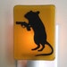 Gerbil With a Gun Fused Glass Night Light Amber